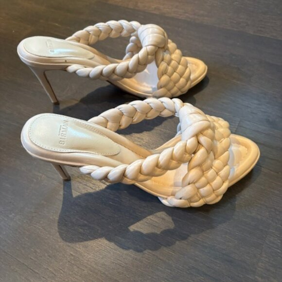Alexandre Birman Carlotta Braided Leather Sandals Size 7-7.5 Eggshell (OffWhite) - Picture 3 of 6